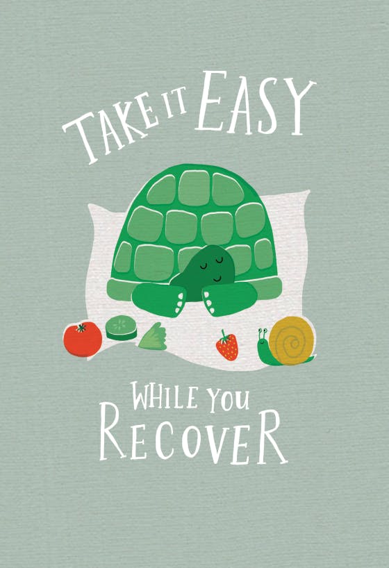 While you recover - get well soon card