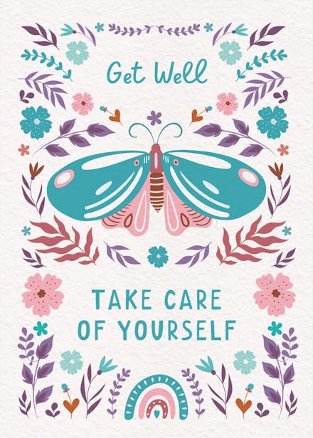 Wings & whimsy - thinking of you card