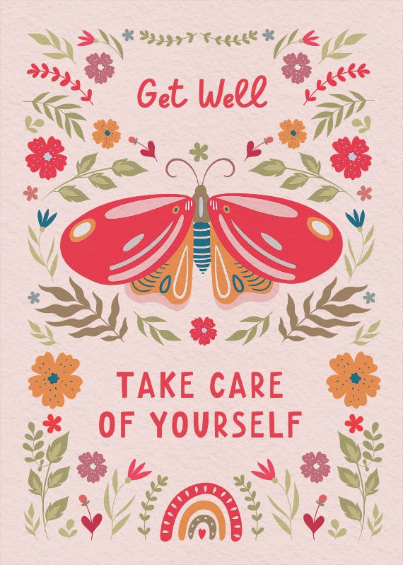 Wings & whimsy - get well soon card