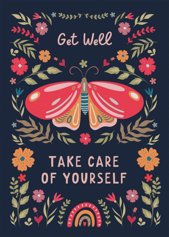 Wings & whimsy - get well soon card