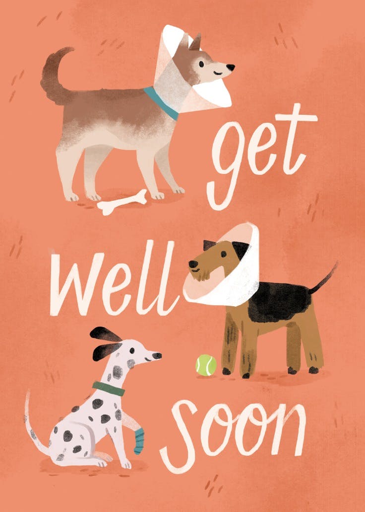 Wrapped in love - get well soon card