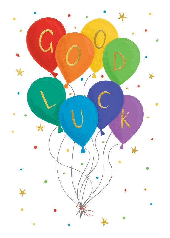 Ballons of fortune - good luck card