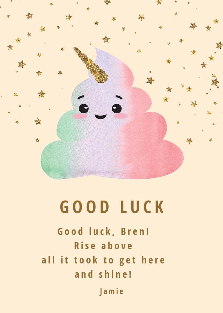 Be a star - tarjeta de buena suerte