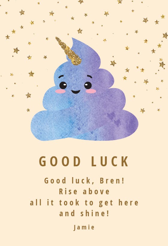Be a star - good luck card