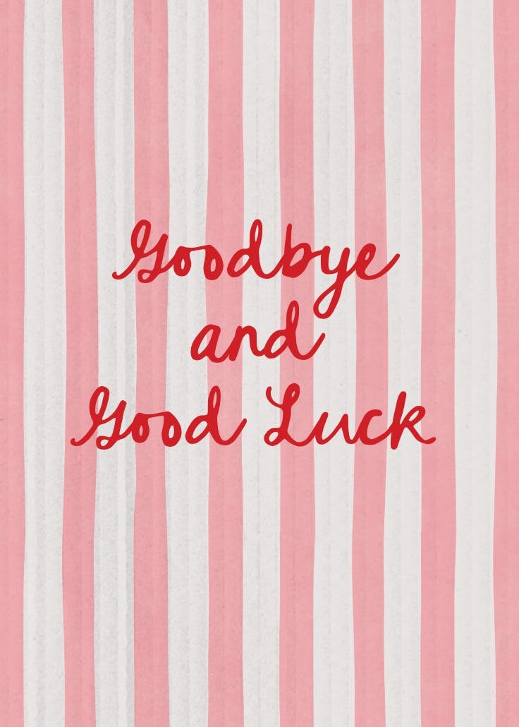 Ciao bella - tarjeta de despedida