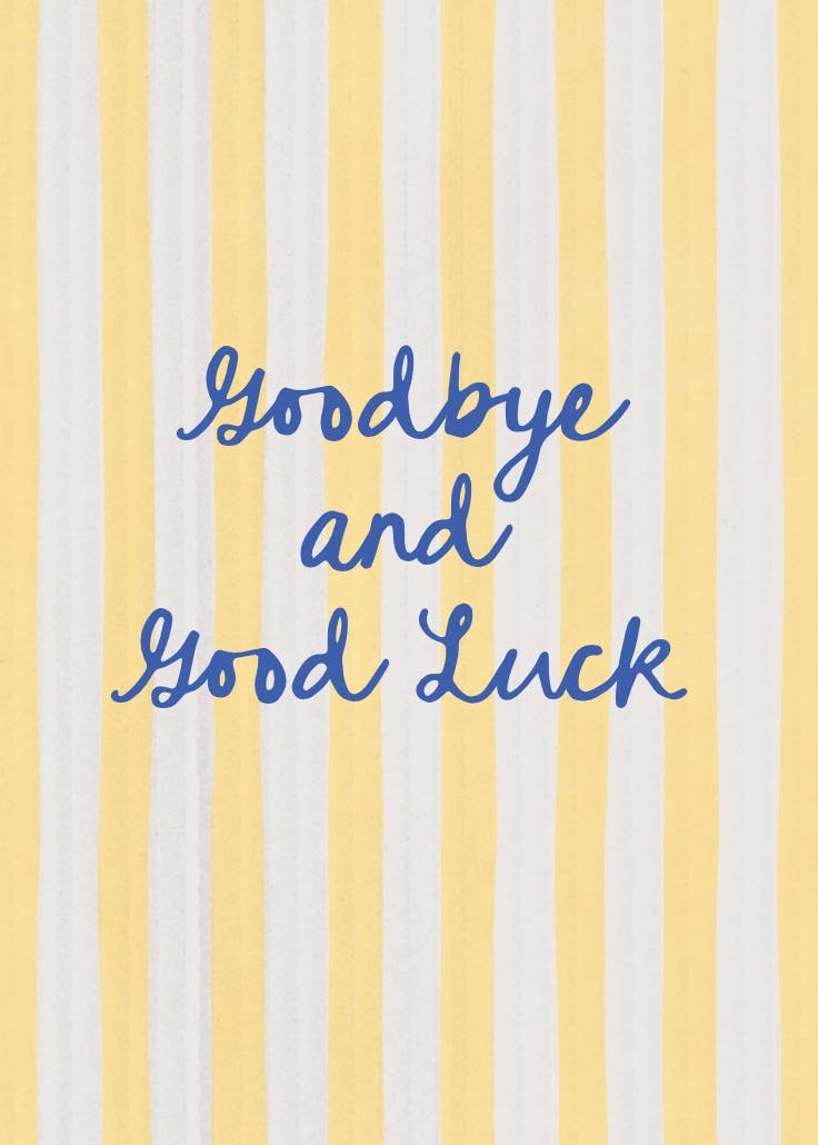 Ciao bella - tarjeta de despedida