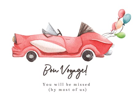 Convertible - good luck card