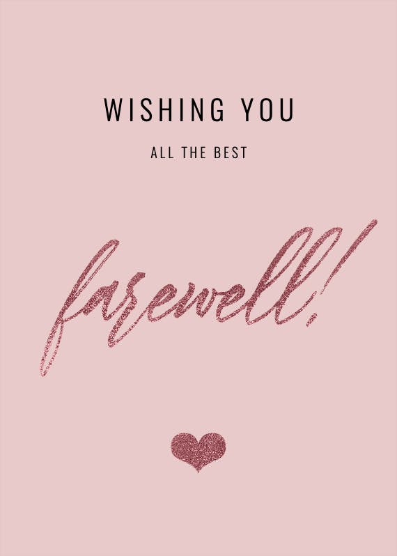 Good luck - farewell card