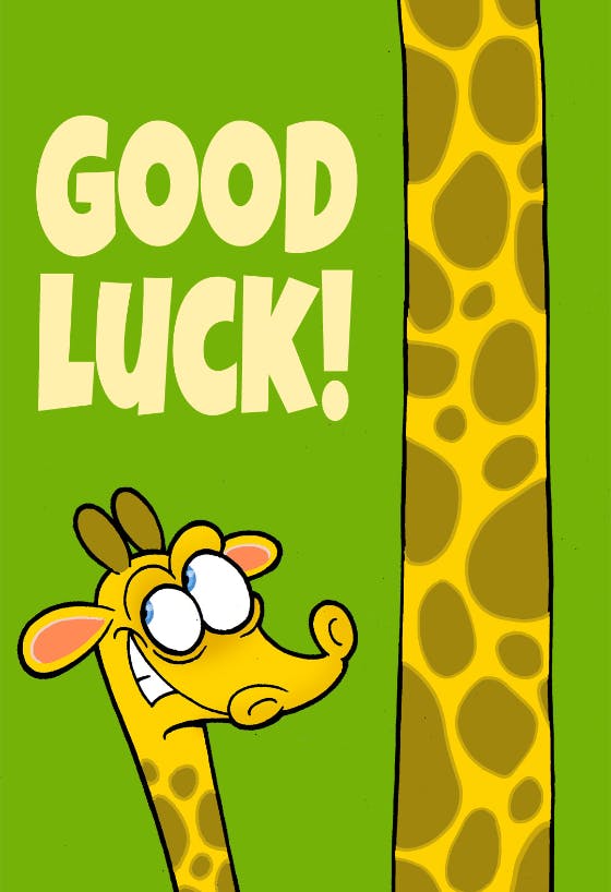Good luck - good luck card