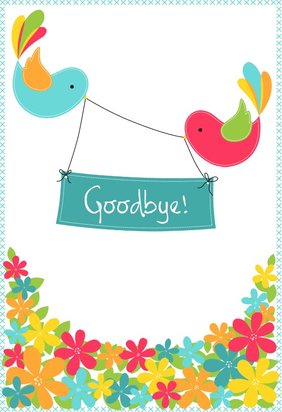 Goodbye from your colleagues -  tarjeta de buena suerte