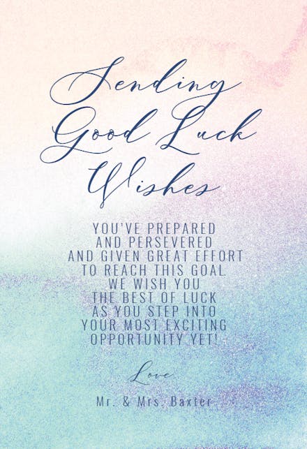 Gradient Wash - Good Luck Card