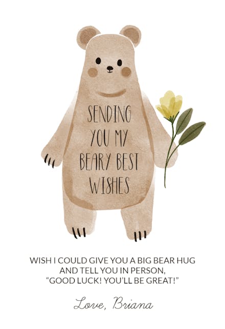 Grrreetings - Good Luck Card