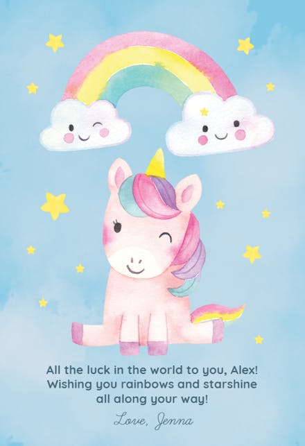 Just for U - Good Luck Card