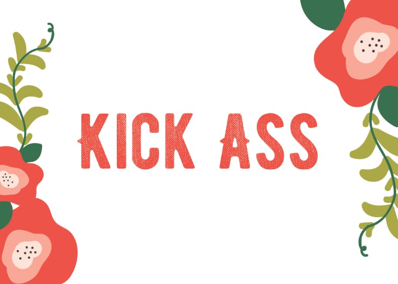 Kick ass -  tarjeta de pensamientos y sentimientos