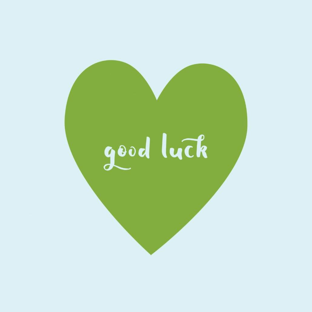 Luck love - tarjeta de buena suerte