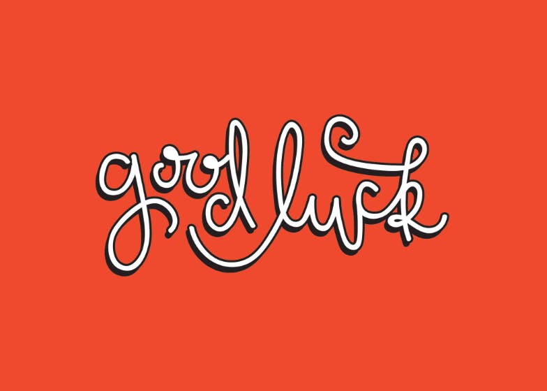 Lucky graffiti - good luck card