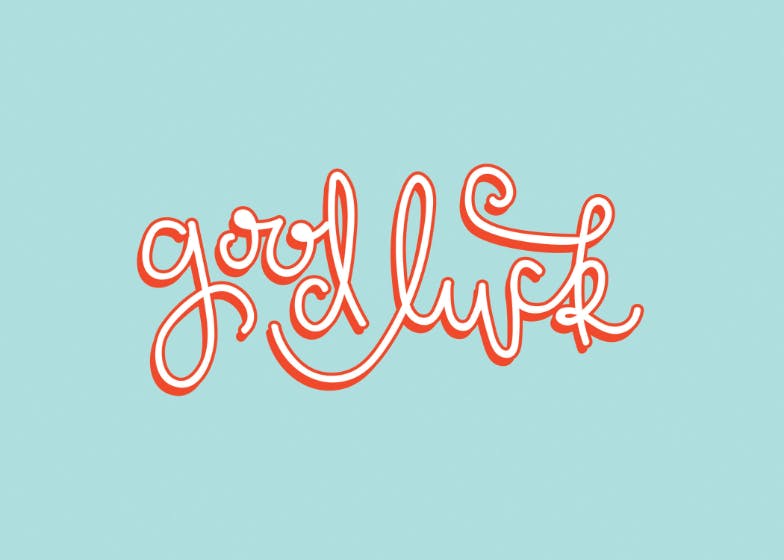 Lucky graffiti -  tarjeta de buena suerte