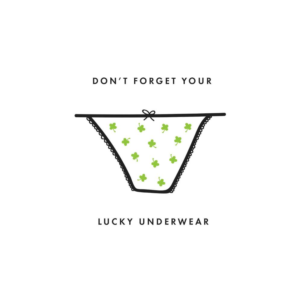 Lucky underwear - good luck card