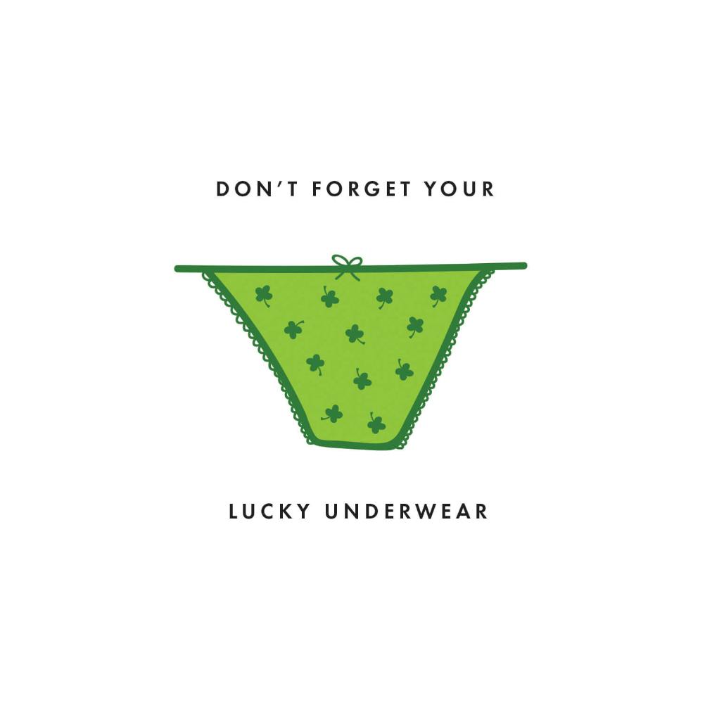 Lucky underwear - good luck card