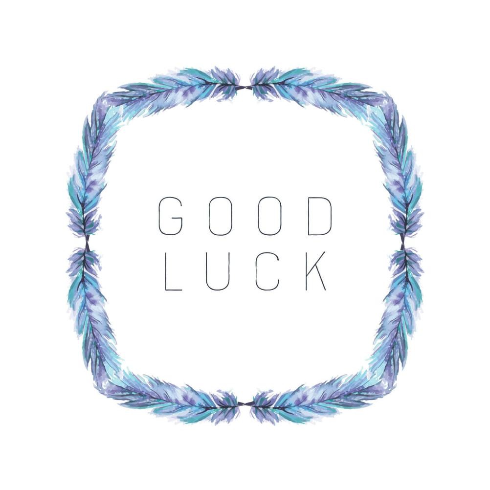 Lucky wreath - good luck card