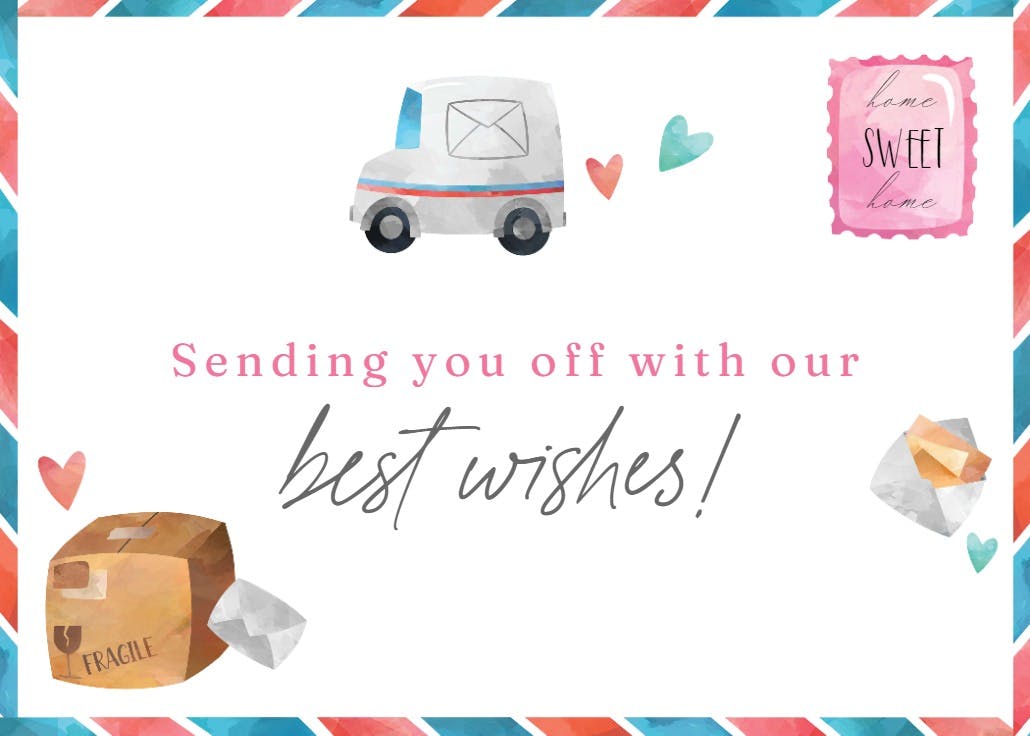 Mail truck - thinking of you card