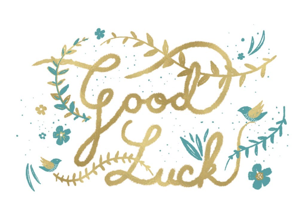 Natural luck - good luck card