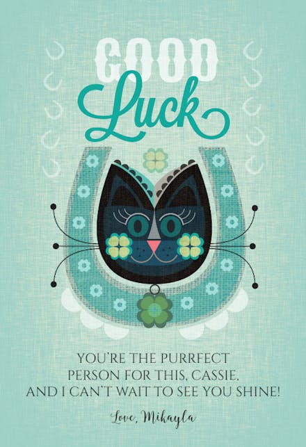 Nine Lives of Luck - Good Luck Card