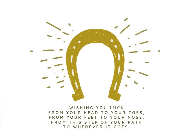Path to success - good luck card