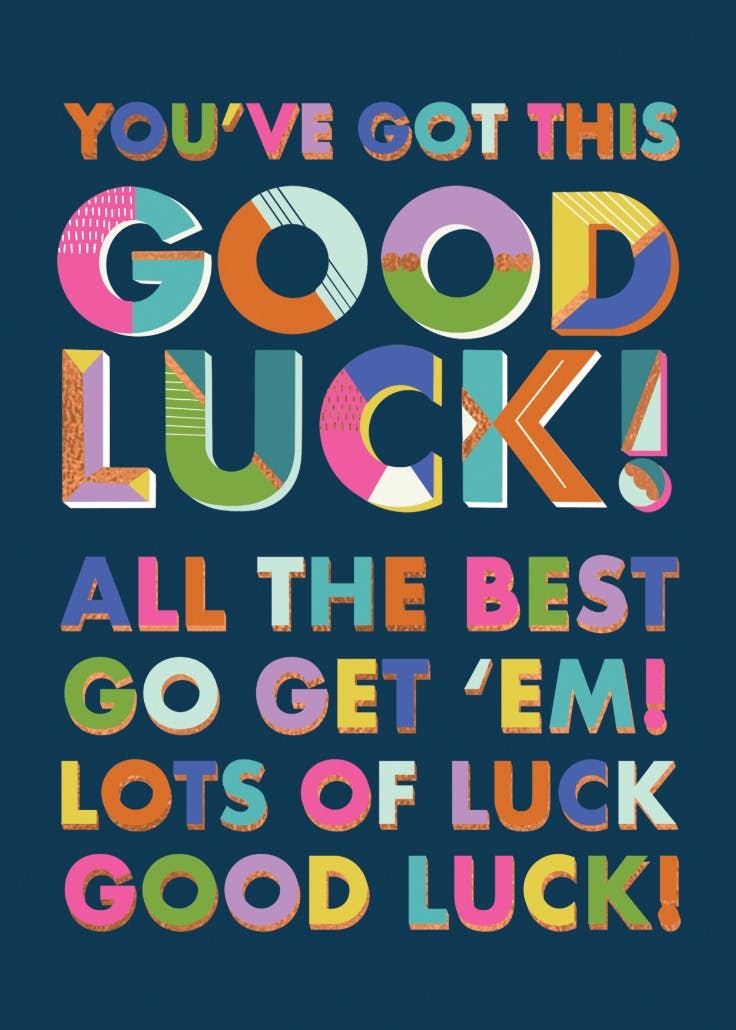 Retro luck - good luck card