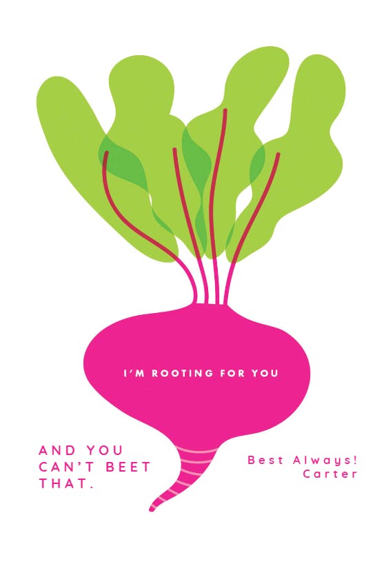 Rooted - good luck card