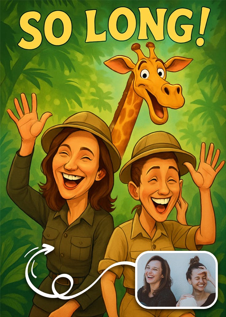 So long! - farewell card