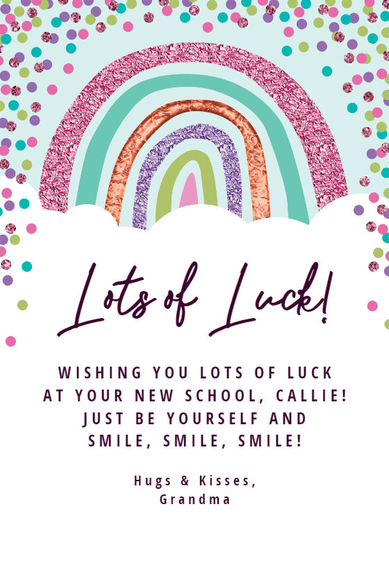 Sparkled Sky - Good Luck Card | Greetings Island