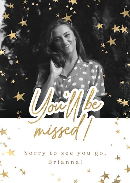 Starry eyed - farewell card