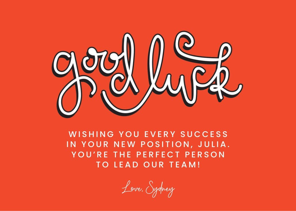 Swirled - tarjeta de buena suerte