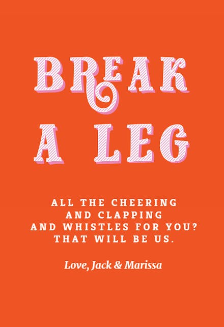 Theatrical - Good Luck Card