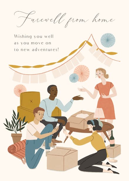 Unboxing day - farewell card