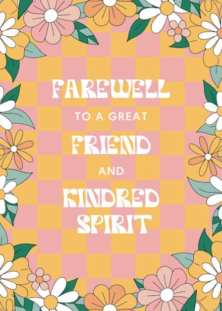 You bloom - farewell card