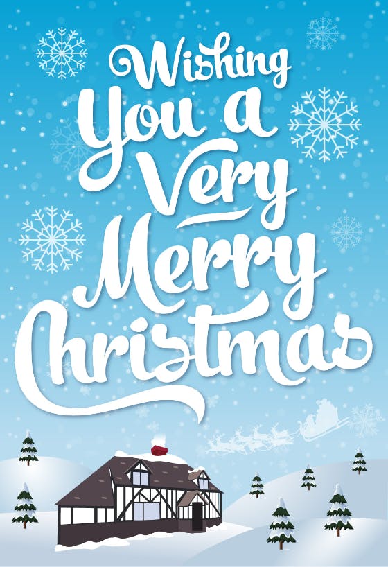 A very merry christmas - christmas card