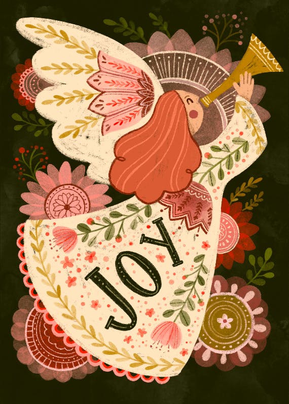 Angel joy -  tarjeta de navidad