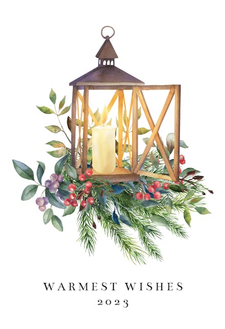 Candle and fruits - Christmas Card