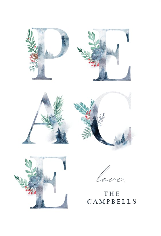 Christmas peace -  tarjeta de navidad