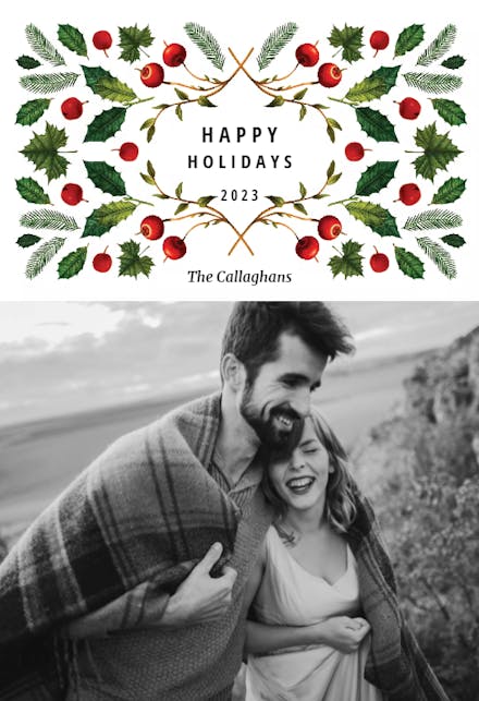 Christmas berries photo - Tarjeta De Navidad