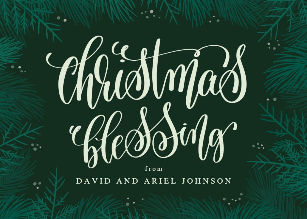 Christmas blessing - christmas card