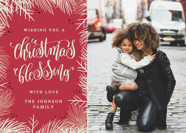 Christmas blessing - holidays card