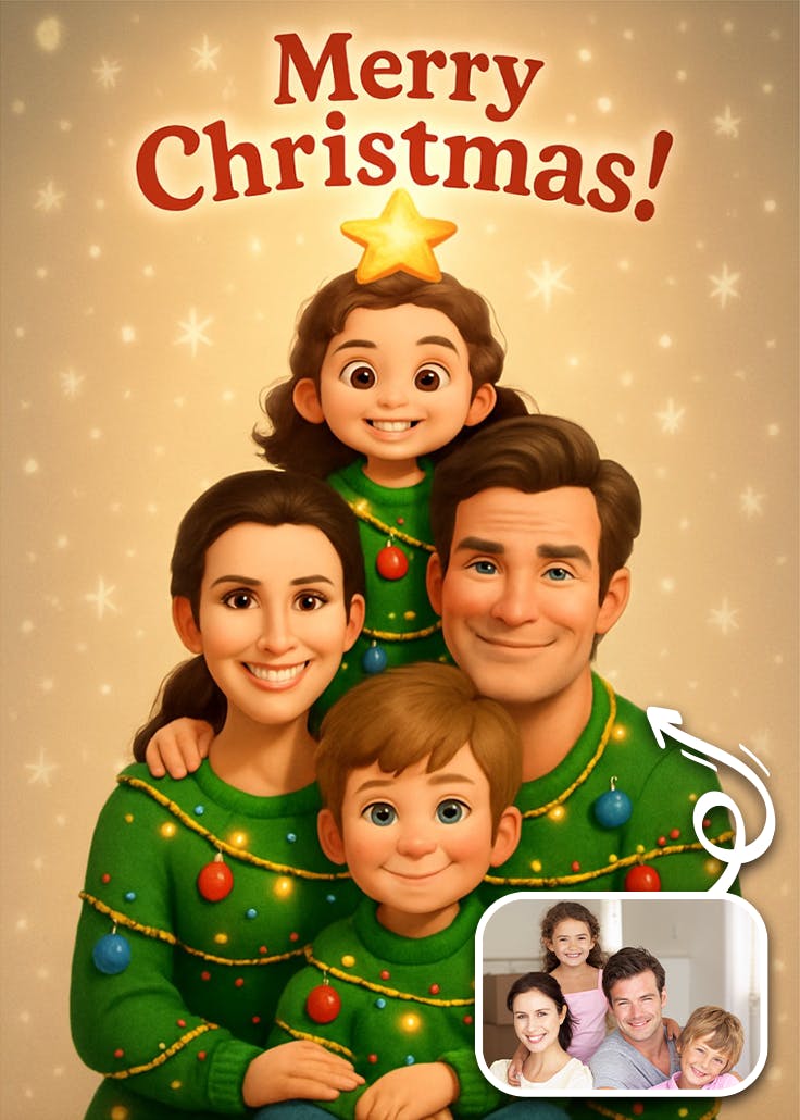 Christmas costume - tarjeta de navidad