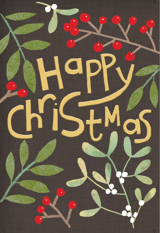 Christmas foliage -  tarjeta de navidad