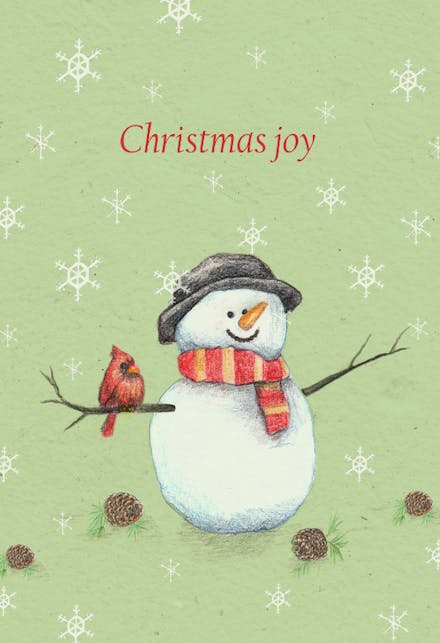 Snowman Joy - Christmas Card