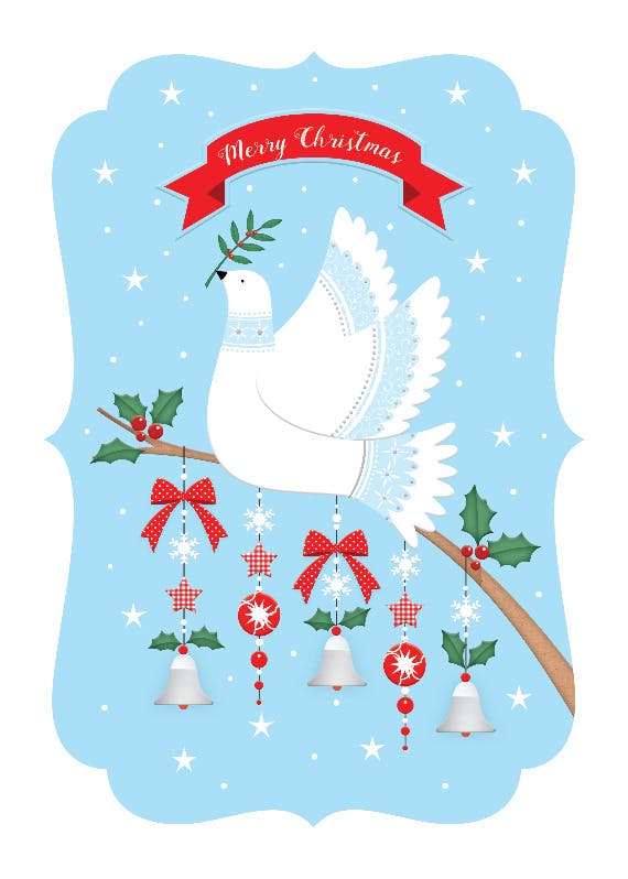 Christmas peace branch - holidays card