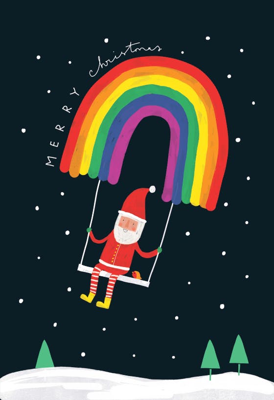 Christmas rainbow - christmas card
