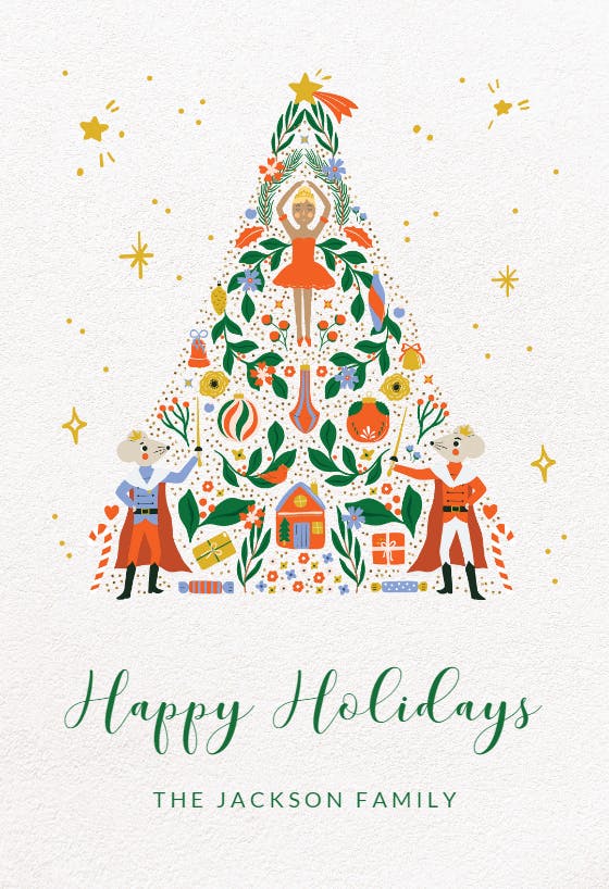 Christmas tree full - christmas card